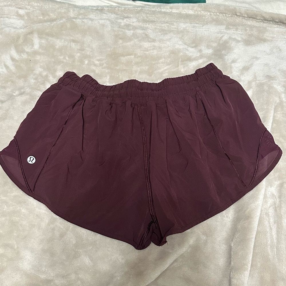 lululemon athletica Burgundy Hottie Hot 2.5inch inseam  Athletic Shorts